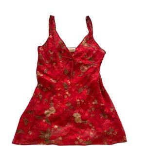 Angelique Red Floral Dress